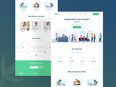 Healthcare Landing Page agency clean design creative design doctor dribbble health healthcare homepage landing landing page landing page design medical medicine online doctor ui uiux web design website website design