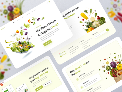 Organic Food Landing Page design dribbble food health healthy landing page landing page design nutririon organic food ui uiux web design website design