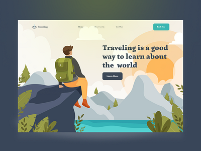 Travel Landing Page design dribbble illustration landing page landing page design travel travel landing page ui uiux web web design website design