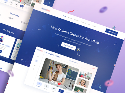 Online Education Platform for Kids design dribbble education kids landing page landing page design online ui uiux web design website design