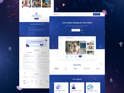 Online Education Platform for Kids design dribbble kids landing page landing page design online ui uiux web design website design