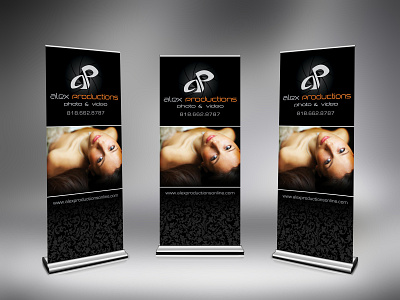 Roll Up Banner Stand for a photographer design logo