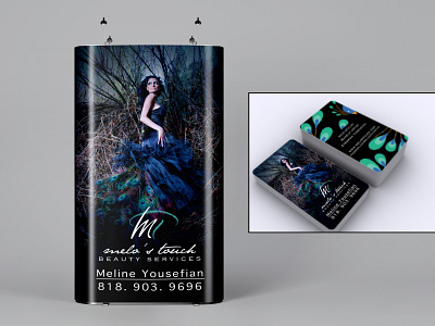 Melos Touch Small Booth and Business Card branding design