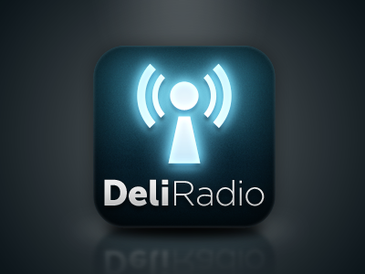 Deli Radio app blue dark glow icon ios iphone iphone icon