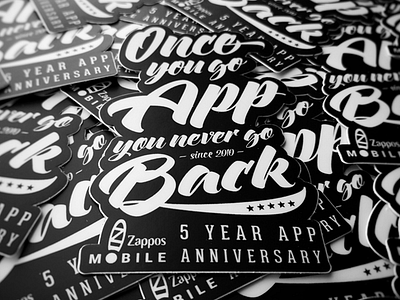 5 Year Anniversary Sticker script sticker stickermule zappos