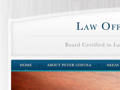 Peter Costea blue gray law lawyer light serif web design wood