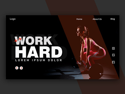 Gym webpage UI Design ui design