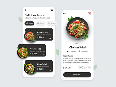 Food App app app design colors design icon minimal typography ui ui design ux