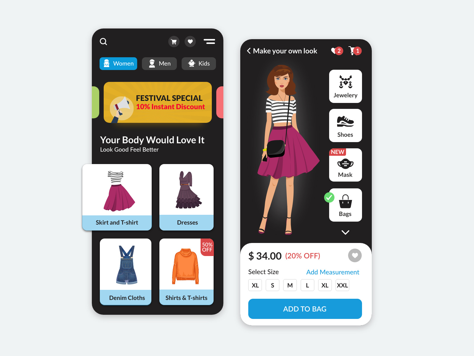 Make your own look app by Vishakha on Dribbble