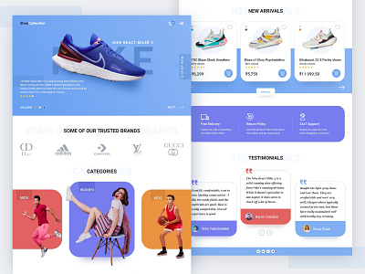 E-Commerce shoes website design adobe app colors design ecommerce graphic design nike shoes ui ui design uiux web webdesign website design xd