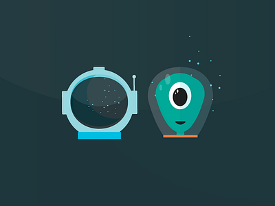 Intergalactic, planetary, planetary, intergalactic. alien astronaut characters icons illustration