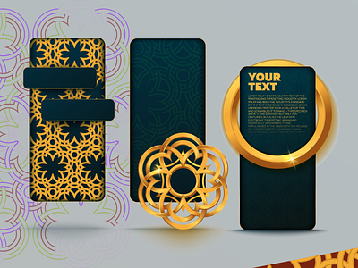 Golden Mandala app design graphic design illustration logo mandala ornament sketchbook ui vector w13art