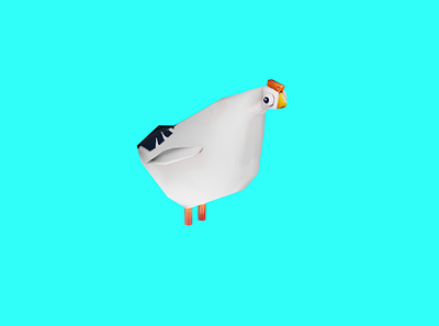 SIMPLE CHICKEN CHICK 3d 3d art blender chicken hen low poly lowpoly stylized substance painter