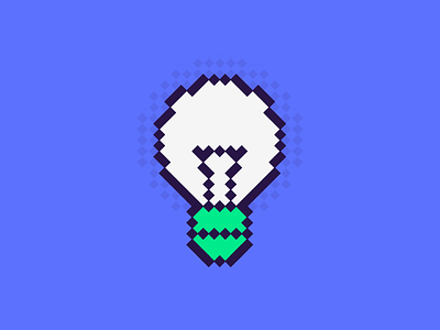 Diamond Pixel Icon ~ Strategy 8 bit diamond pixels icon ideas illustration light bulb love agency pixel