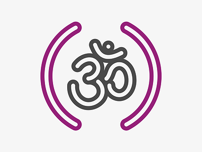 cf logo // yoga brackets fitness logo ohm yoga