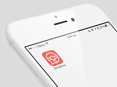 Drivetime - App Icon app icon drivetime driving grid logo mark red steering wheel white
