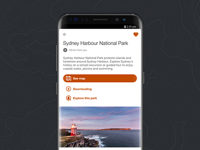 Park page - NSW National Parks App android app bush walks cycle trail historic buildings ios kayaking maps national park national parks nsw parks
