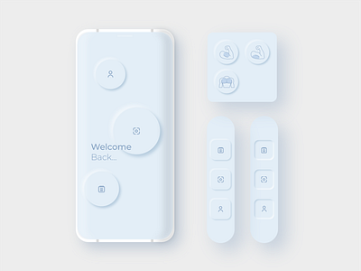 Gym Safety Application- Neumorphic Iconography