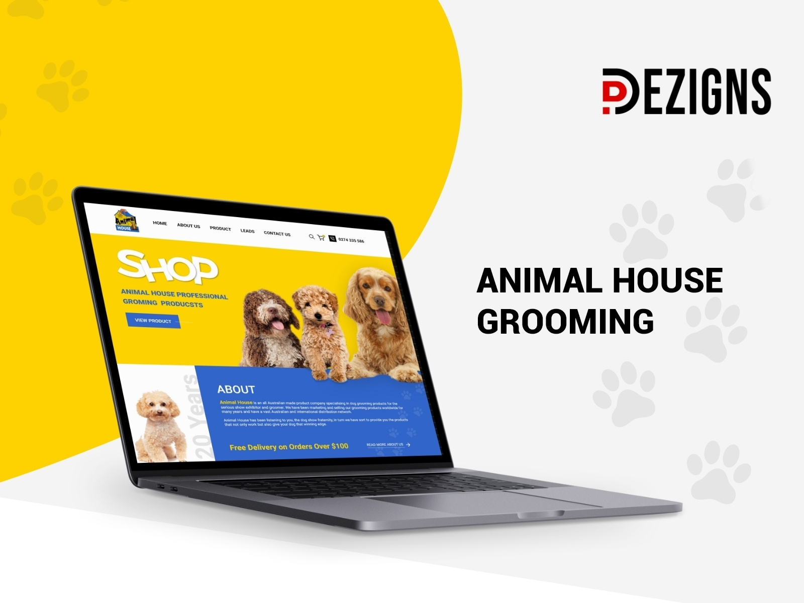 Animal House Grooming site by Dot Dezigns on Dribbble