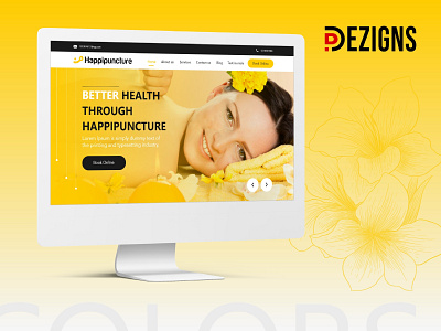 Happipuncture website beauty body massage care gesign happiness health home page landing page logo modern designs theropy together trendy designs ui uiux ux website website design