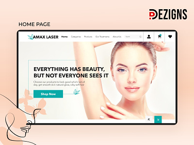 Amax Laser Website adobe photoshop adobe xd beauty design girl home page landing page landingpage landingpagedesign laser minimal deisgns modern designs ui ui inspiration uidesign uiux userexperience ux uxuidesign website