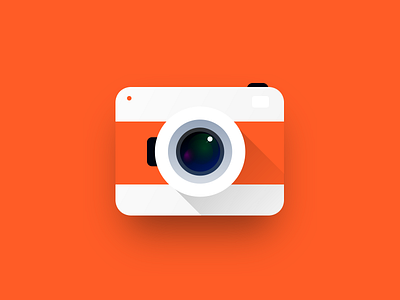 Camera camera flat icon nerisson orange vector