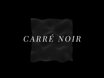 Carré Noir ▲ Visual Experiment #01 3d aftereffects animation black carré dark elegant elegant font experiment flag geometric graphic minimal motion design serif visual visual art visual design wave webgl