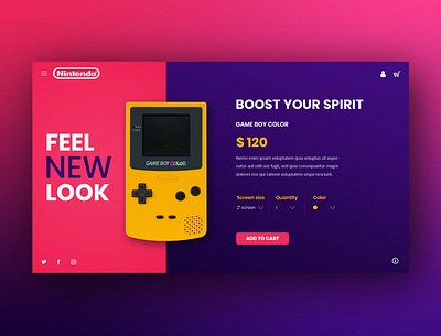 Nintendo Header Concept header ui web web design