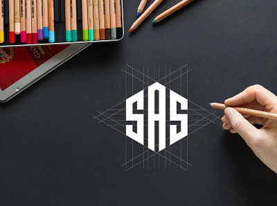 SAS Logo | Monogram Logo Design brand brand identity branding brandmark creative logo grid lettermark logo logo design logos logotype minimal logo minimalist logo minimalist logo design monogram logo sas logo