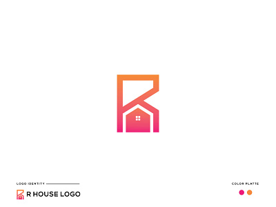 Letter R House Logo | R Monogram