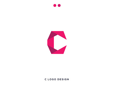 Modern C logo design