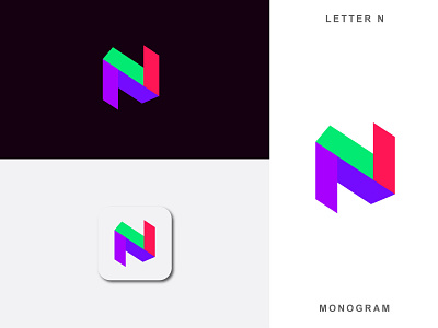 Modern N Logo Design abstract abstract logo app icon app logo brand brand identity branding creative logo lettermark logo design logo designer mobile app modern logo modern logos monogram logo n logo