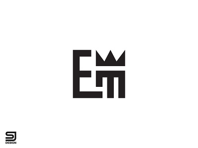 EM Logo Design | EM crown logo | Monogram