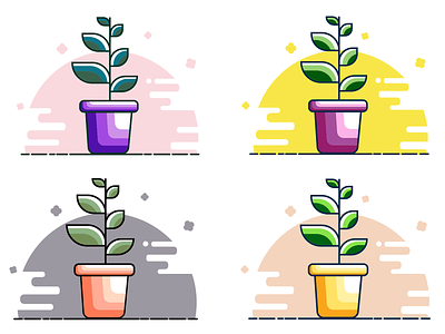 Plant Illustration color palette flatdesign illustration illustrator vector