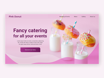 Daily UI #3 Landing page donut figma pink