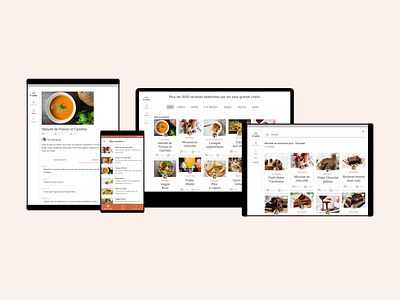 À table android cooking app desktop mobile responsive tablet