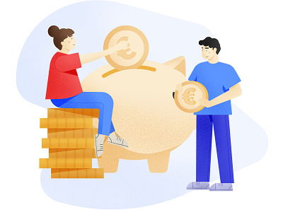 Savings branding illustration procreate savings vector