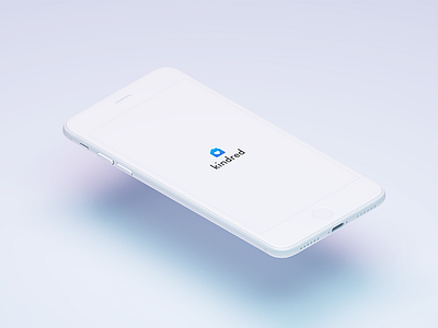 Kindred android app blue icon interface ios splashscreen uiux white