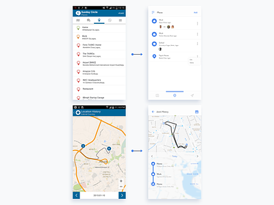 Kindred Comparison (2) android location map mobile app redesign