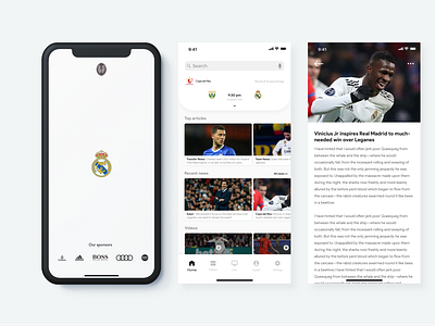 Real Madrid: Sports App Concept 2