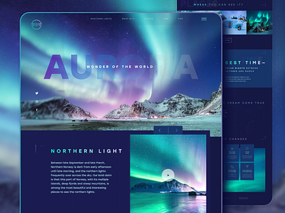 Aurora Landing Page design graphic design landing page design landing page landscape ui web design website