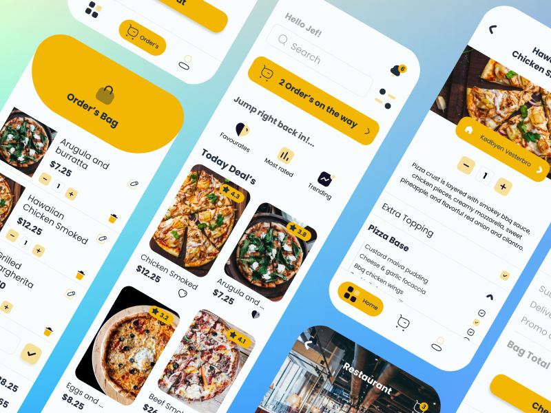 Pizza Delivery UI Mobile App Design Concept🍕 by Erastus iilonga on Dribbble