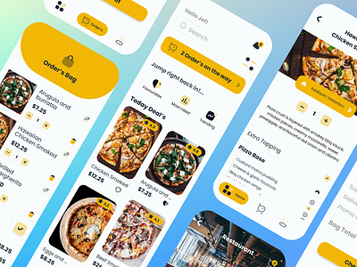 Pizza Delivery UI Mobile App Design Concept🍕 delivery mobile ui food delivery pizza delivery ui