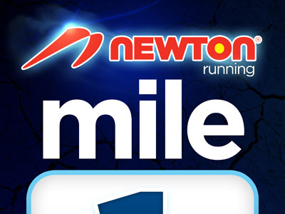 Newton Mile Marker (Mile 1 close-up) marathon newton racing running startingblock