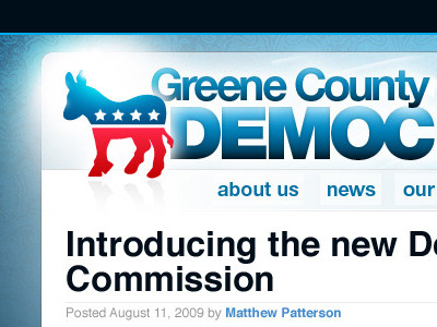 Front-end concepts - Greene County Democrats design web