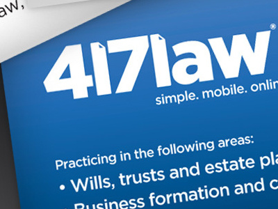 417law.com - logo development brand businesscard development logo