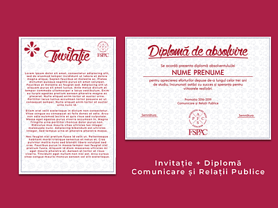 Diploma and Final Year Ceremony Invitation mock-up (CRP) desktop publishing diploma icon design invitation typogaphy university