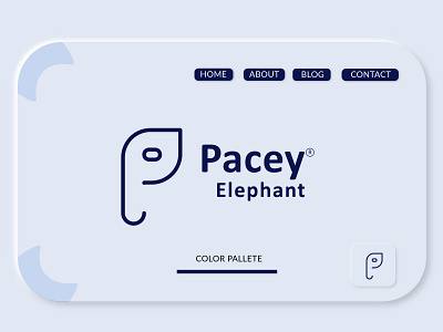 Pacey Elephant logo design