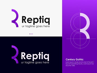 Reptiq modern Logo design adobe illustrator branding clean concept design creative creative logo dailylogochallenge design elegant graphicdesign logo logo design logodesign logos logotype modern logo r letter logo reptiq logo vector