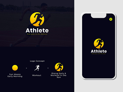 Athlete Logo Design adobeillustrator branding clean concept design creative creative branding creative design creative designer creative logo design elegant esport logo gradient graphicdesign logo logo design logo maker logo mark logotype